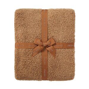 SKIMS Cozy Knit Blanket in Camel
